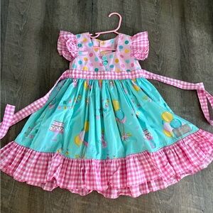 Eleanor Rose Birthday Colorful Polka Dot and Balloon Dress